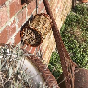 Willow and bamboo bee hotel, eco friendly, bee gift, wildlife conservation