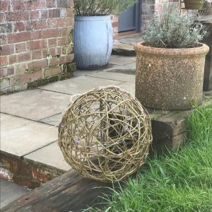 Willow ball, patio decorations, willows sphere, garden deco, gardener gift, garden sculptures, summer garden, yard art, patio decor