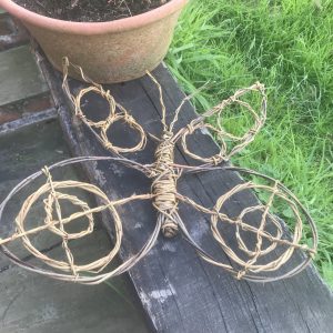 Butterfly sculptures, willow garden, wall hanging, animal sculptures, garden decor, bug sculptures, 9th wedding anniversary, eco friendly,