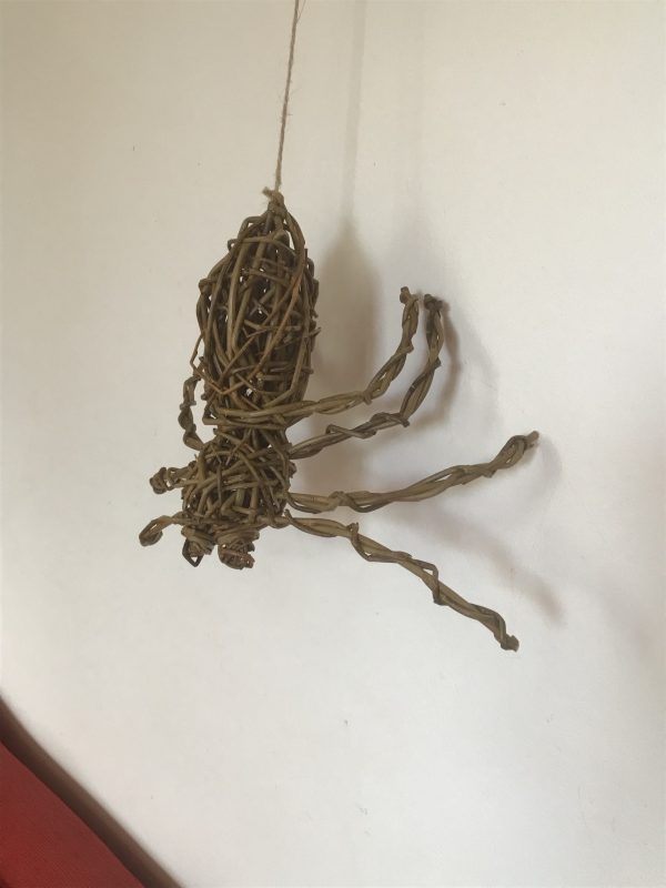 Willow spider,  web sculptures, bugs, Halloween decorations, eco friendly, wall hanging, 9th anniversary, autumn decorations, Father’s Day - Image 3