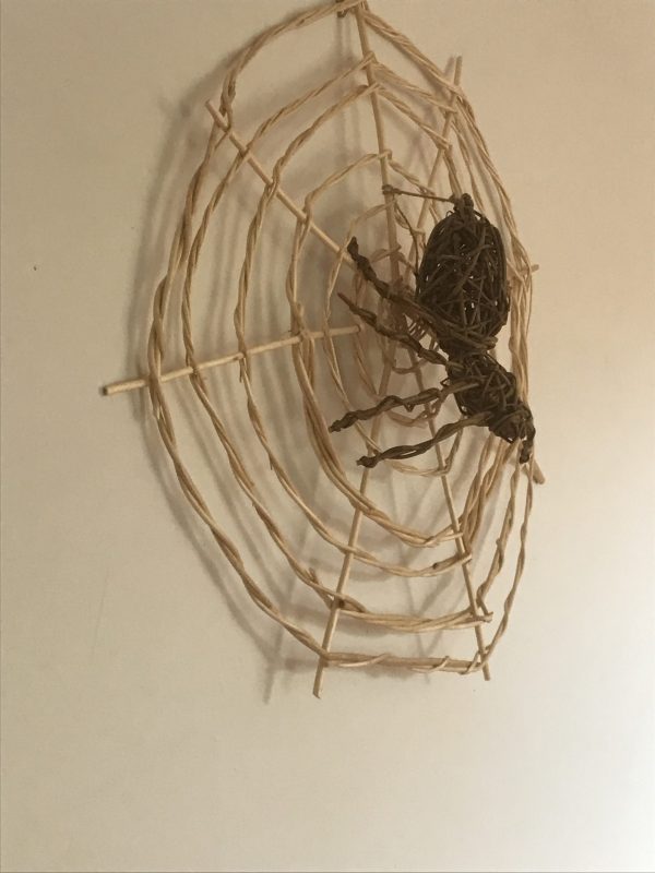 Willow spider,  web sculptures, bugs, Halloween decorations, eco friendly, wall hanging, 9th anniversary, autumn decorations, Father’s Day - Image 2