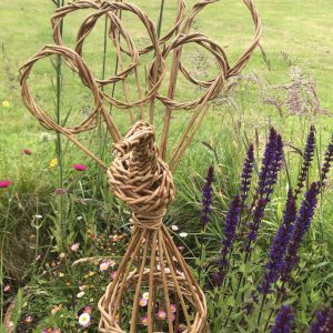 Willow peacock plant support, plant pot decoration, house plant support, eco friendly,  gardener gift, rustic plant support, 9th anniversary