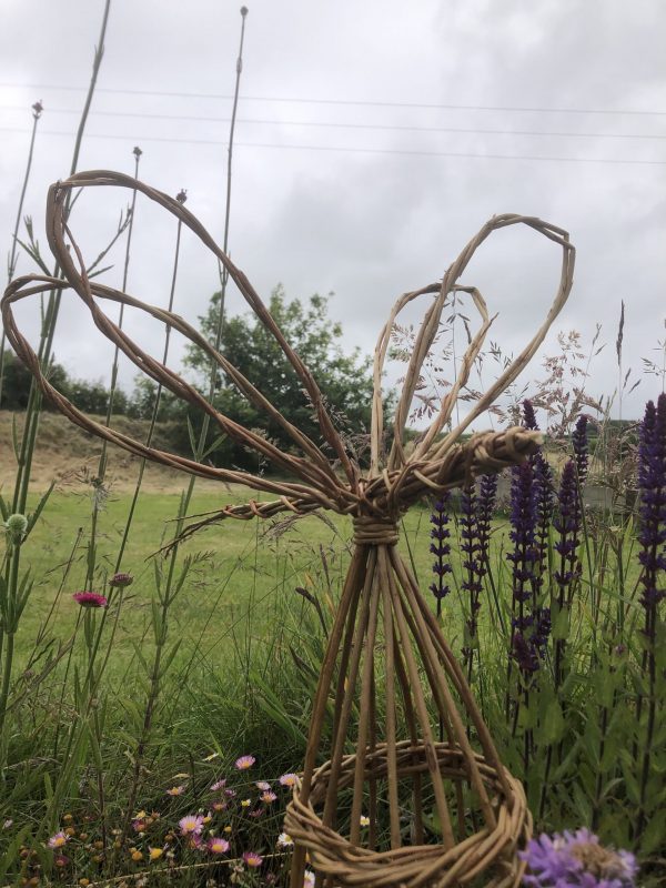 Willow dragonfly pot plant support, pot plant decoration,house plant support, eco friendly,  gardener gift, rustic plant support, 9th annive - Image 2