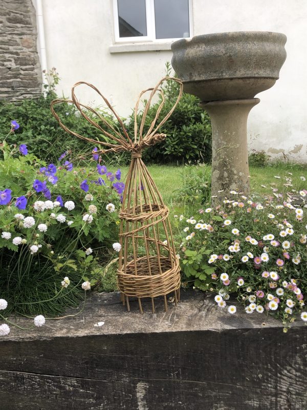 Peacock and dragonfly, Willow plant support, plant pot decoration, house plant support, eco friendly,  gardener gift, 9th anniversary - Image 3