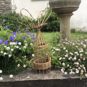 Willow dragonfly pot plant support, pot plant decoration,house plant support, eco friendly,  gardener gift, rustic plant support, 9th annive