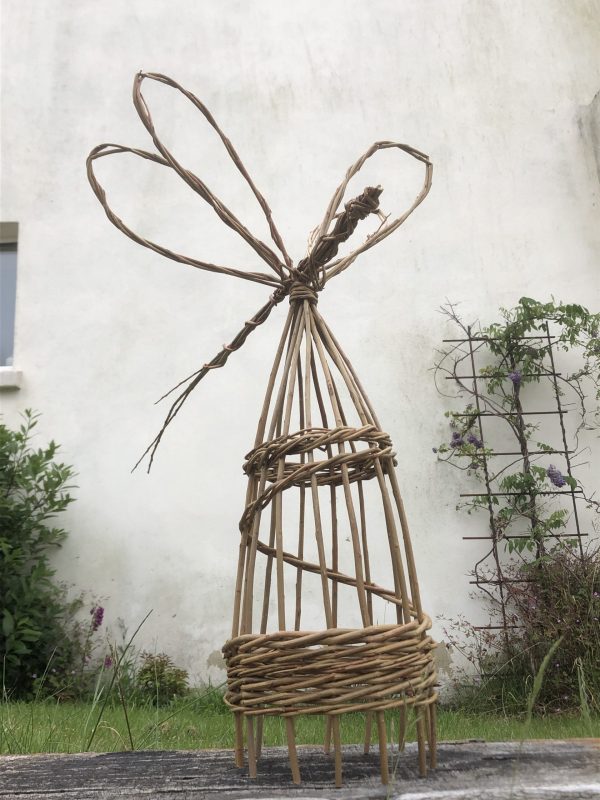 Willow dragonfly pot plant support, pot plant decoration,house plant support, eco friendly,  gardener gift, rustic plant support, 9th annive - Image 3