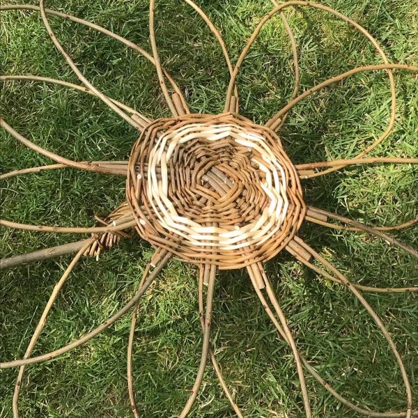 Flower sculpture, gardener gift, Leaf, eco friendly, wall hanging, garden art, garden decor, willow, 9th wedding anniversary, - Image 2