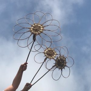 Flower sculpture, gardener gift, Leaf, eco friendly, wall hanging, garden art, garden decor, willow, 9th wedding anniversary,