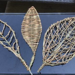 Willow leaf sculptures, garden art, eco friendly, gardener gift, Autumn decorations , garden decor, yard art, 9th wedding anniversary