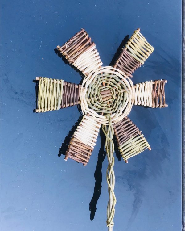 Willow Flower, willow Leaf, garden sculpture, garden decorations, gardener gift, Flower sculptures, memorial, 9th annivers, - Image 2